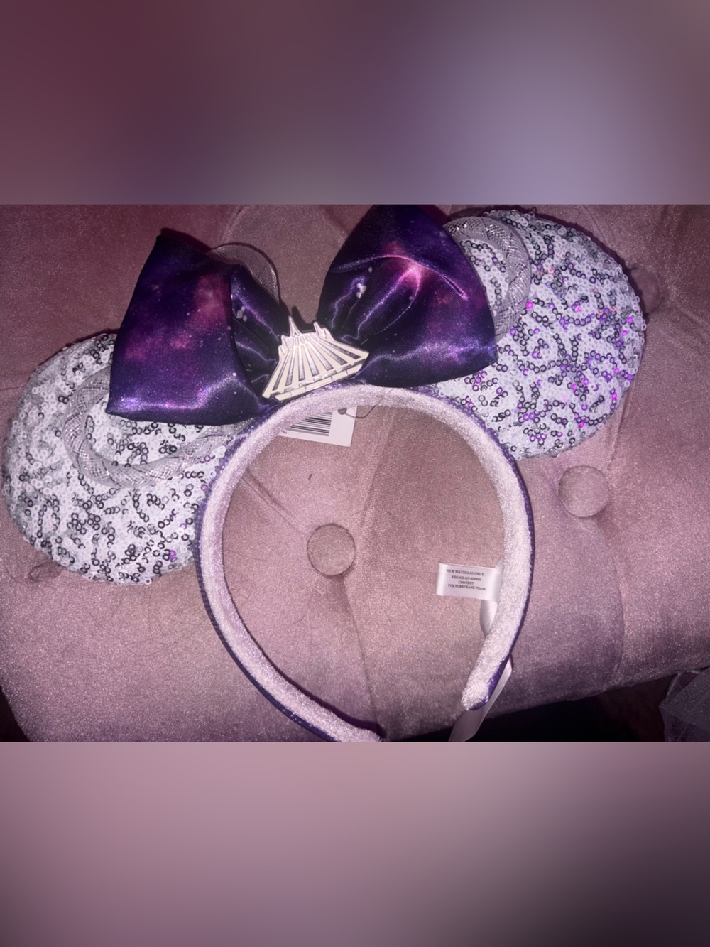 Disney Parks Shanghai Space Mountain  Minnie Ears Headband nwt